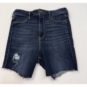 Hollister Ultra High-Rise distressed Denim Shorts Advanced Stretch W 28 Raw Hem